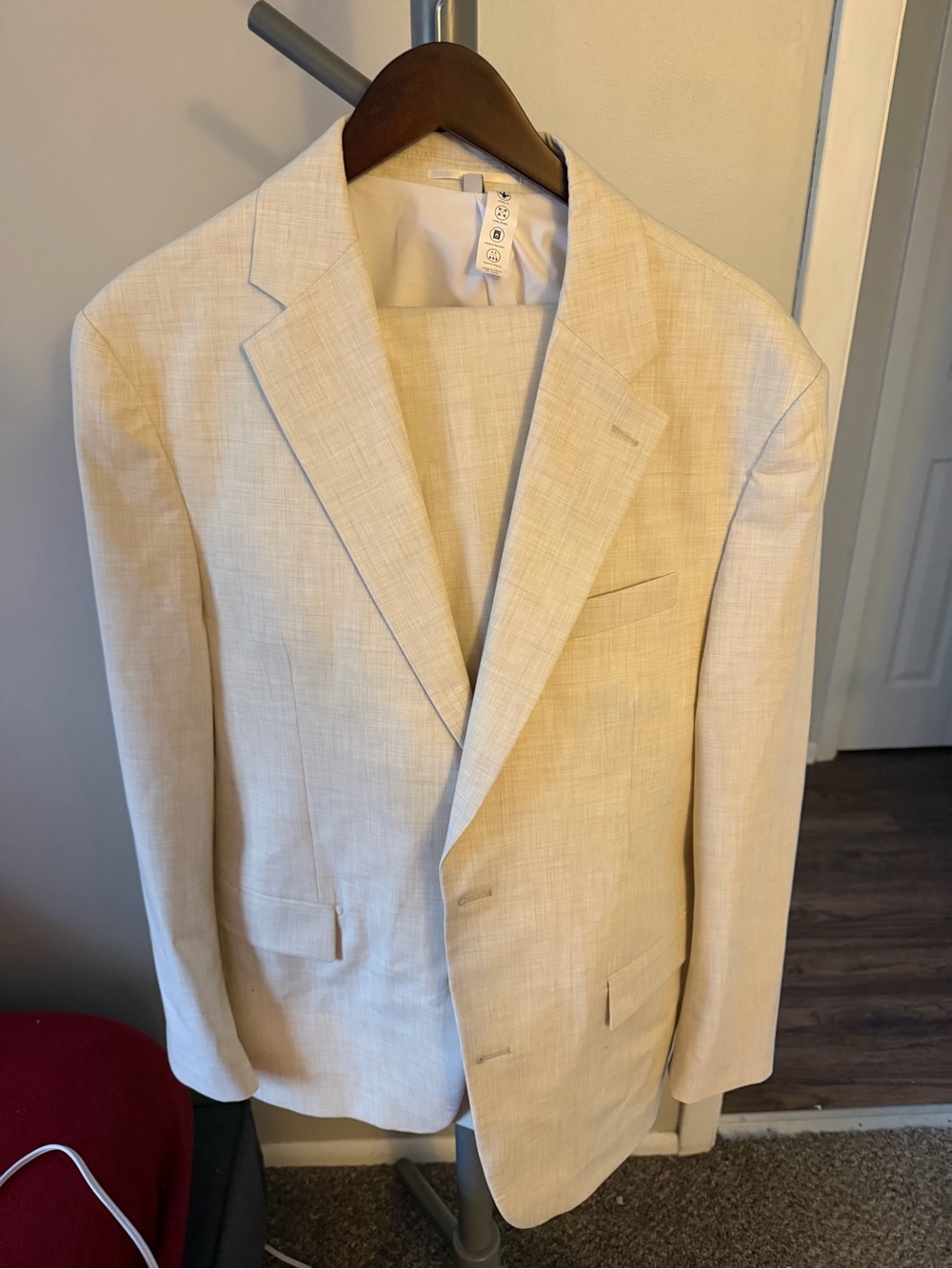 State and Liberty cream suit